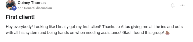 Testimonial from Quincy Thomas